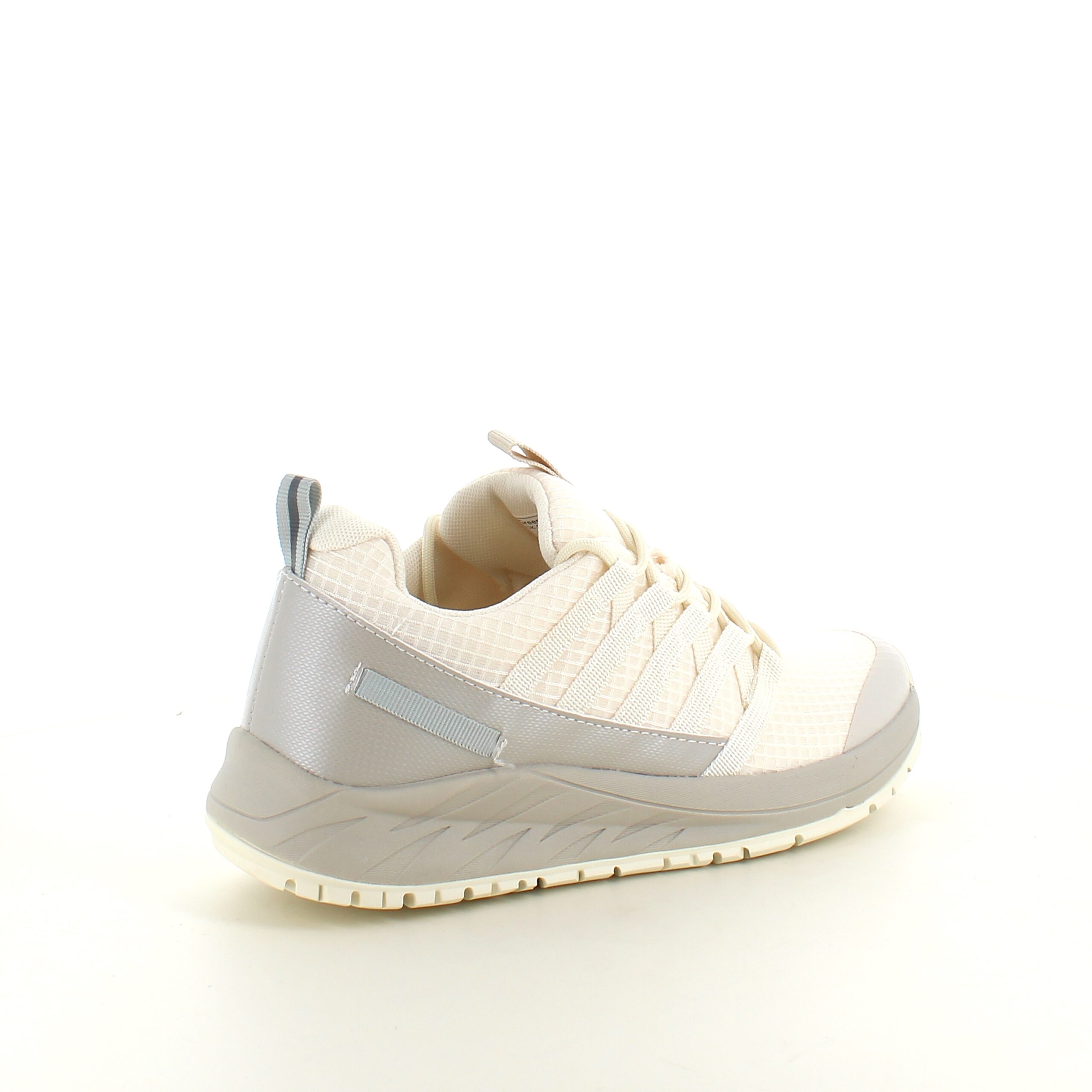 Råhvit Green Comfort tursko med fast fotbuestøtte.