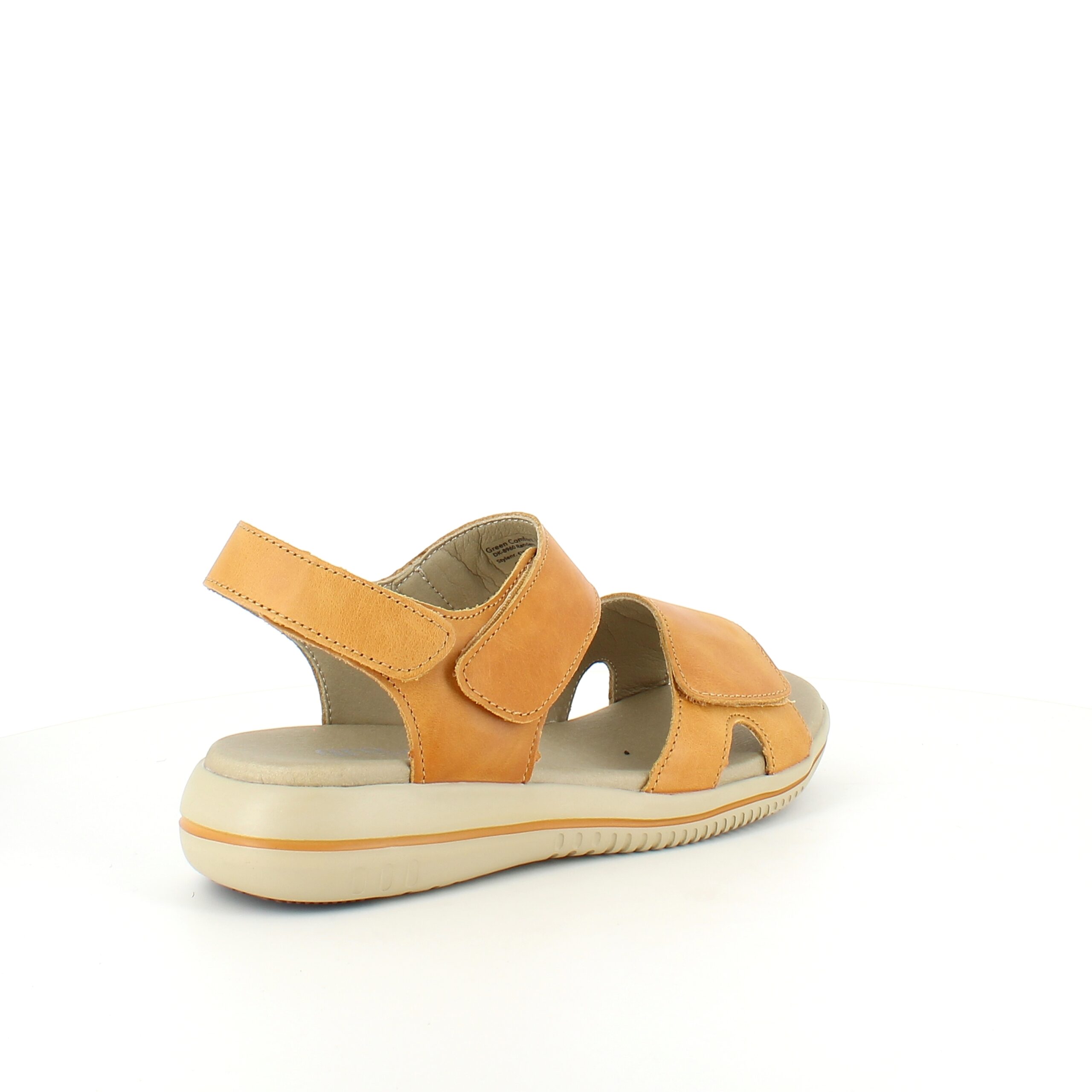 Gul skinnsandal fra Green Comfort