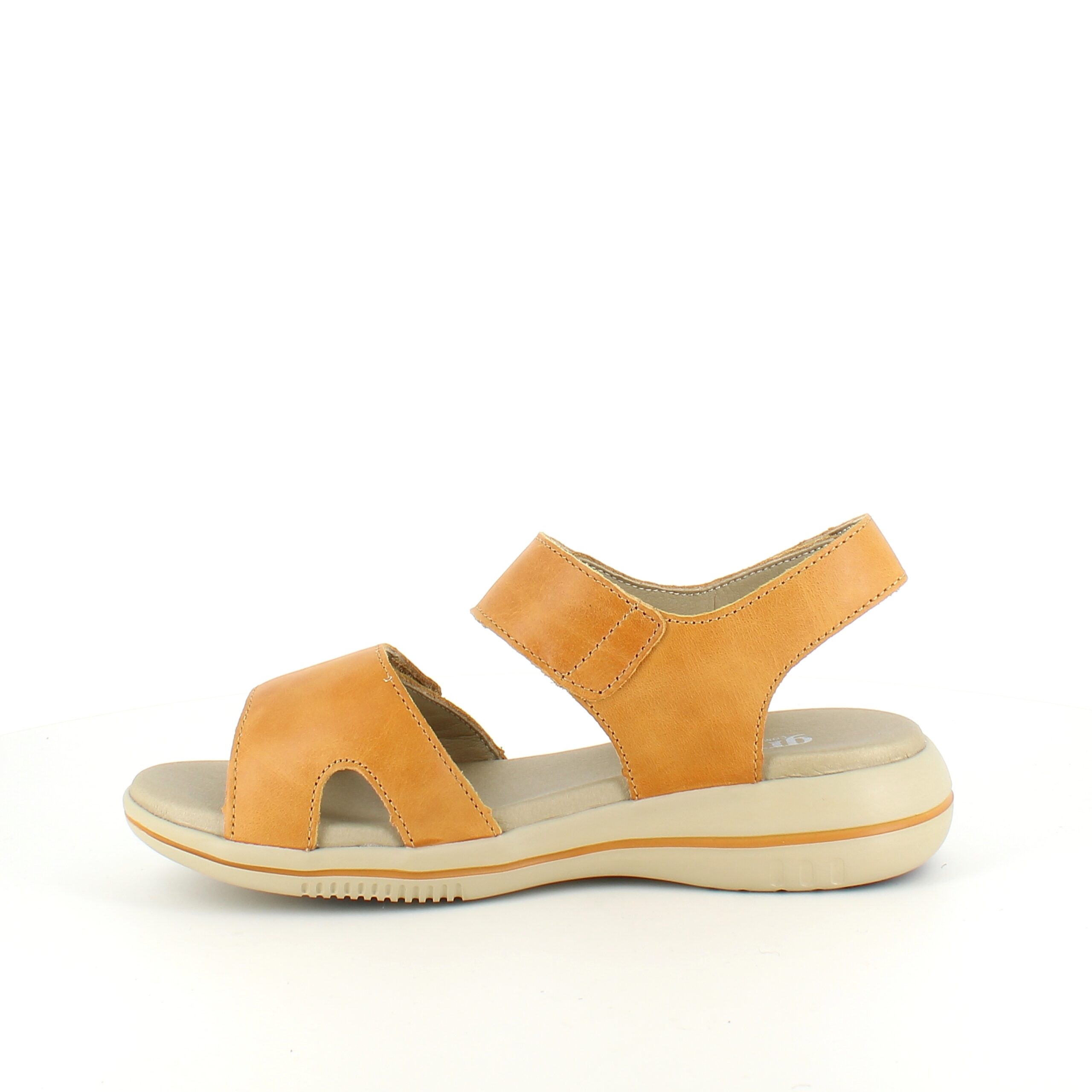 Gul skinnsandal fra Green Comfort