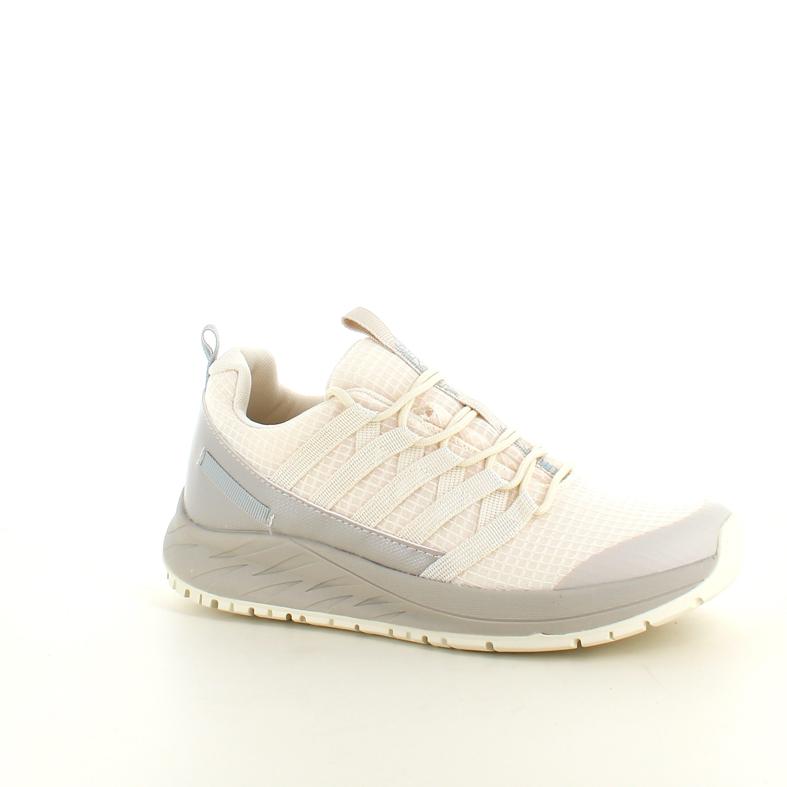 Råhvit Green Comfort tursko med fast fotbuestøtte.