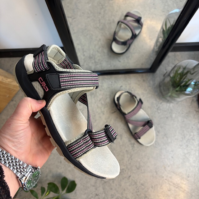 Rosa/grå CMP sandal med avtagbar hælrem