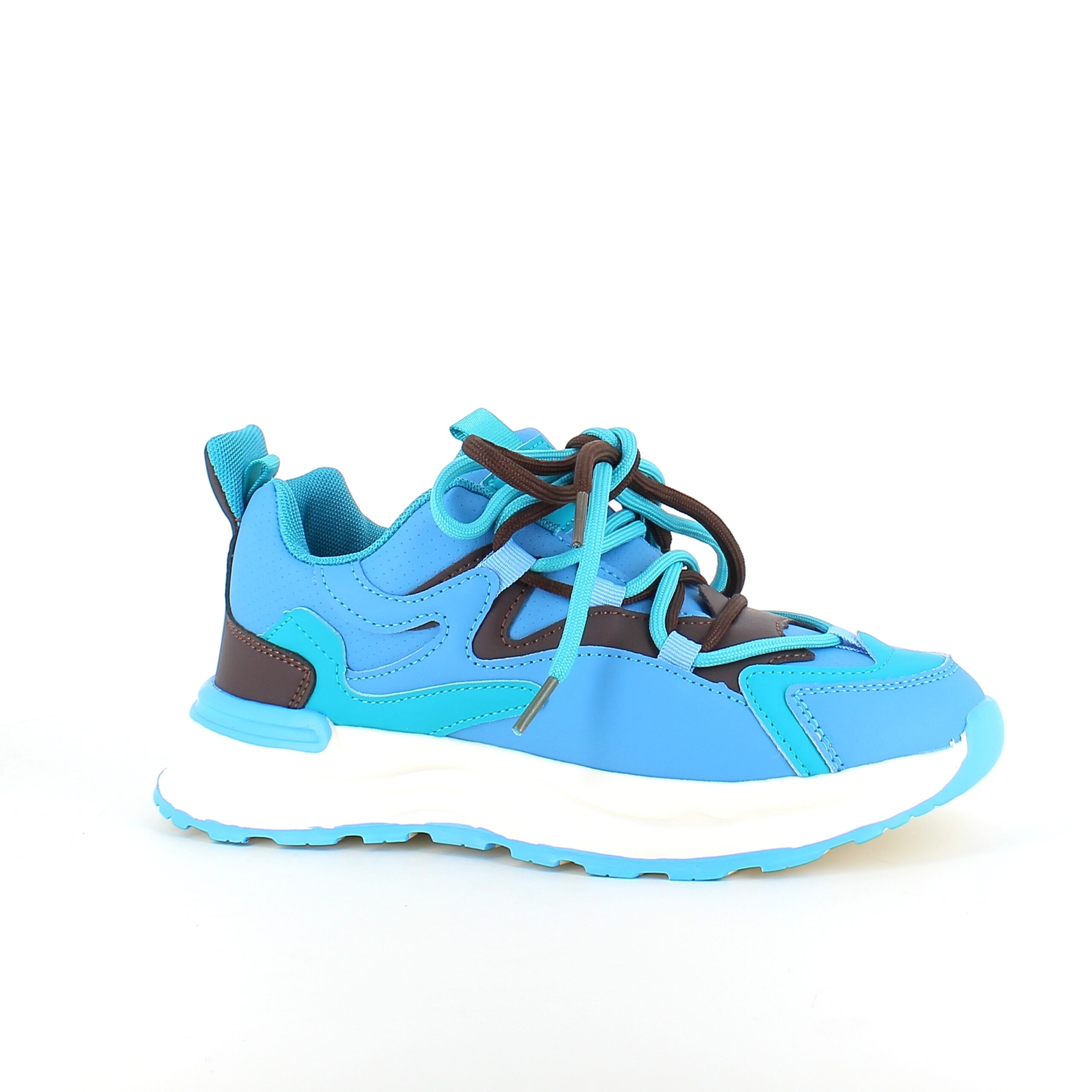 Blå lette sko med støtdemping og flotte detaljer