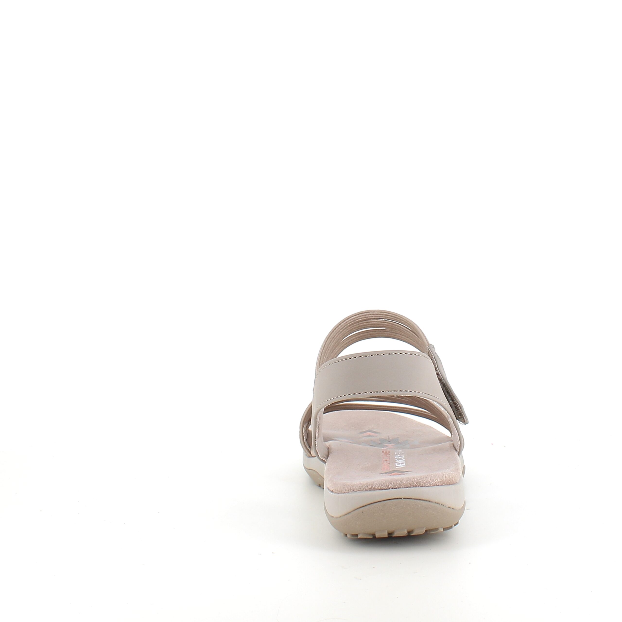 Beige Skechers sandal med elastiske stropper