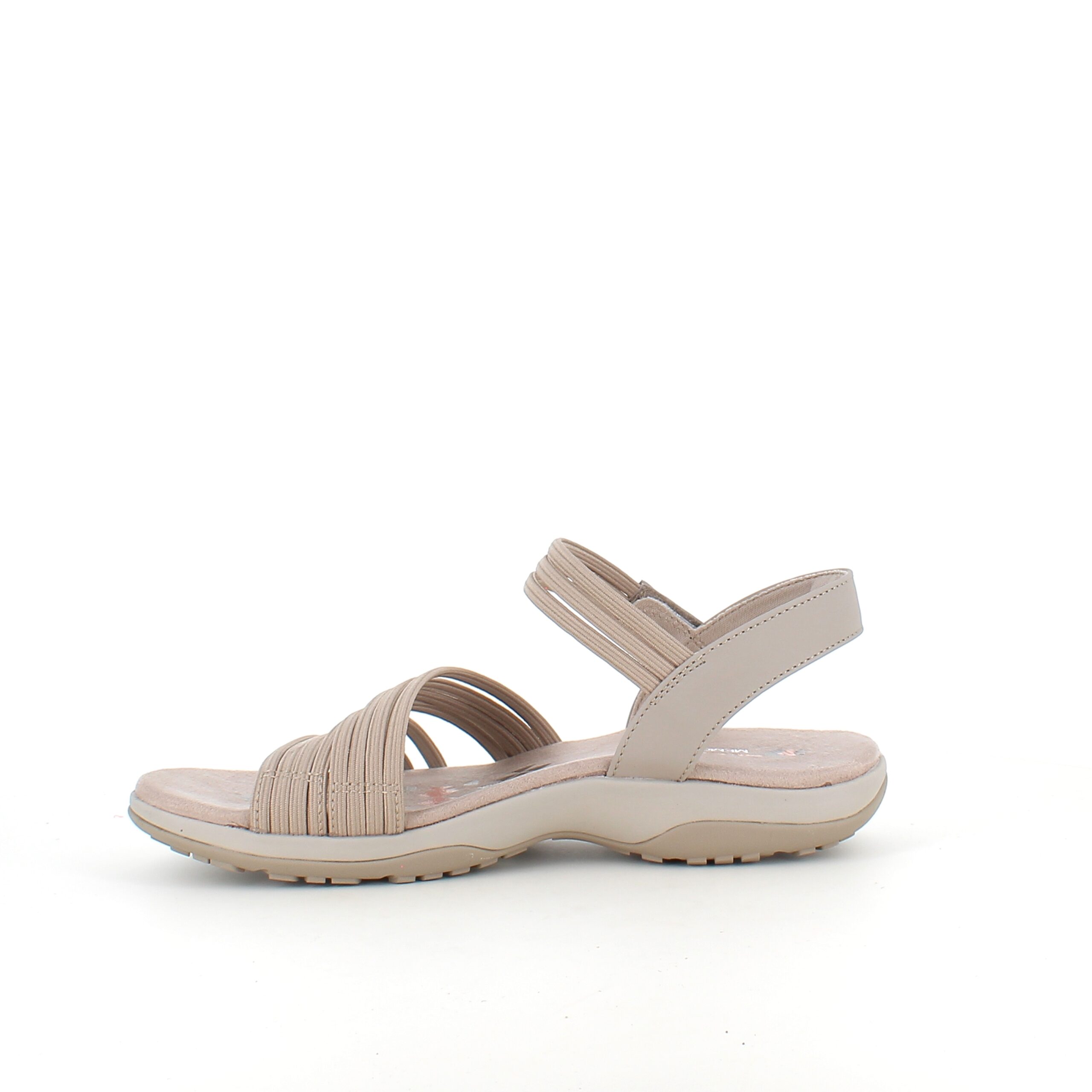 Beige Skechers sandal med elastiske stropper