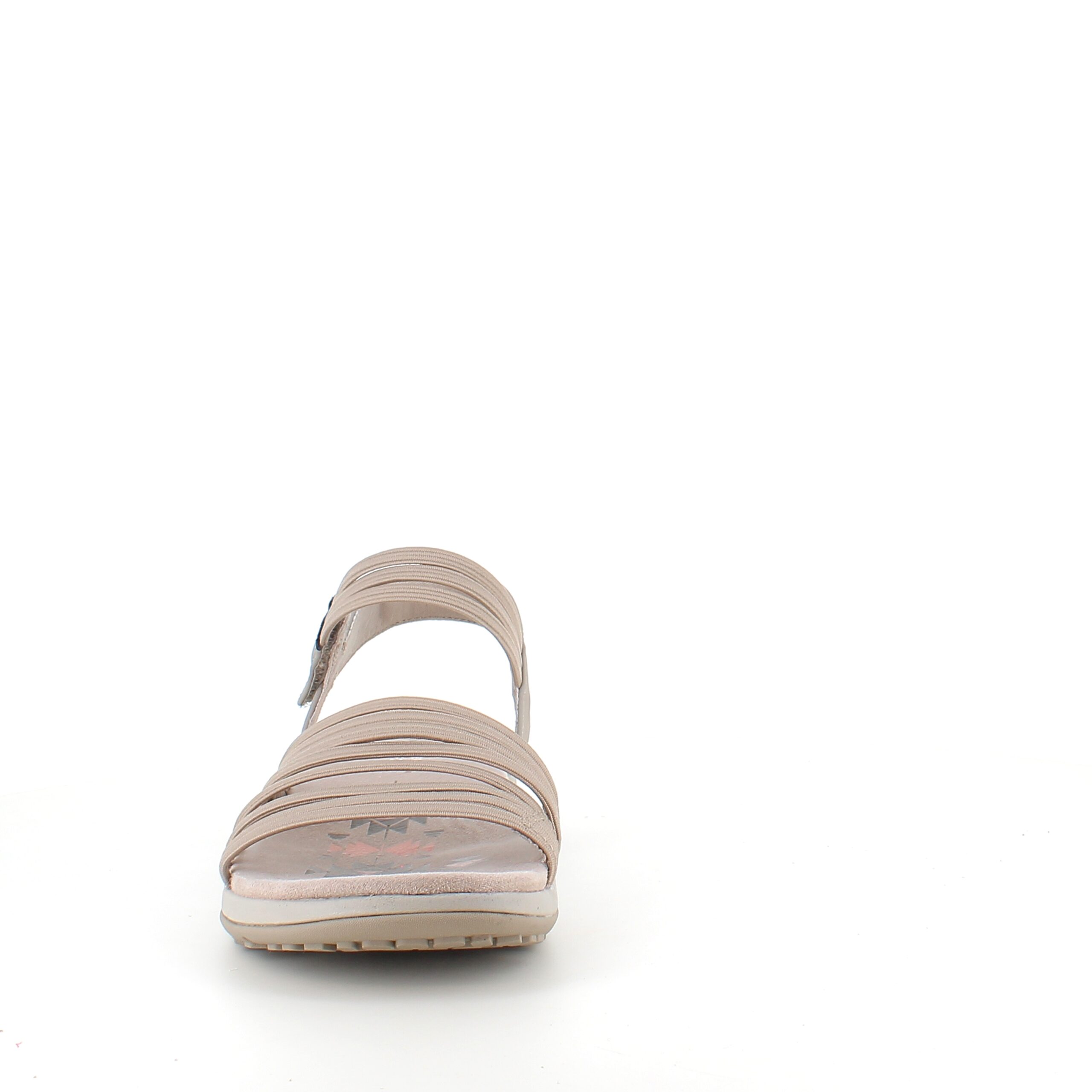 Beige Skechers sandal med elastiske stropper
