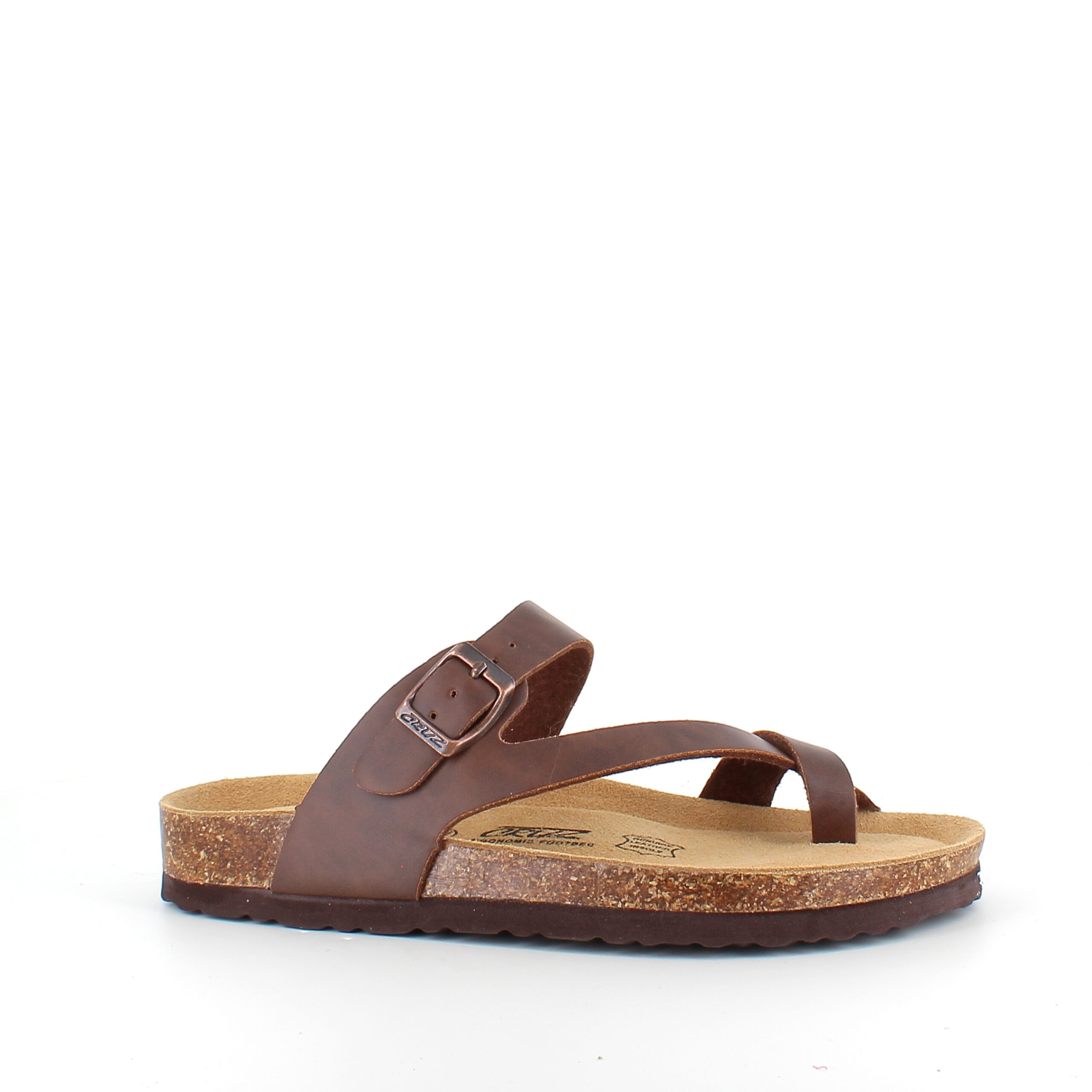 Biosandal i brun med den mykeste sålen