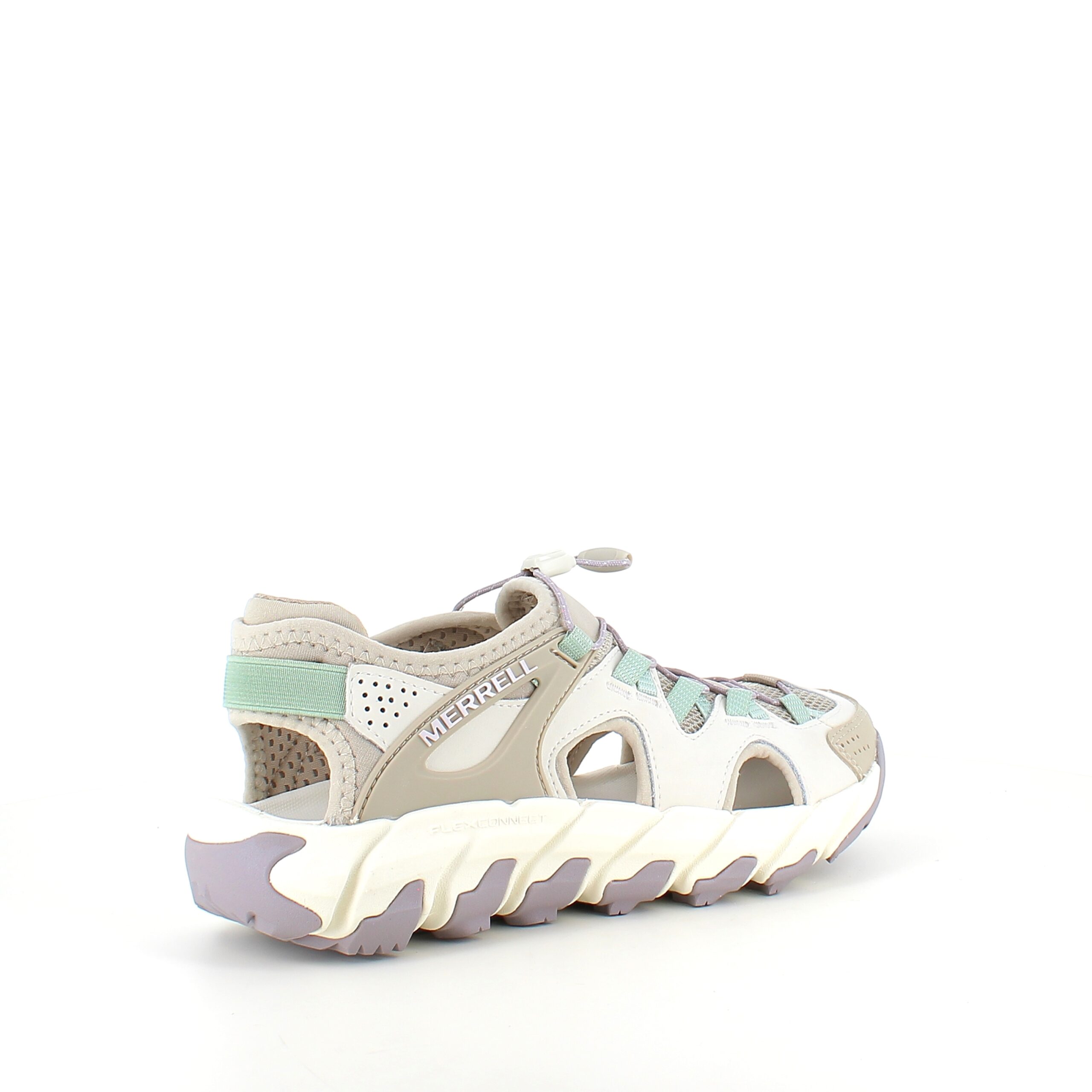 Merrell damesandal, lukket modell, god bredde.