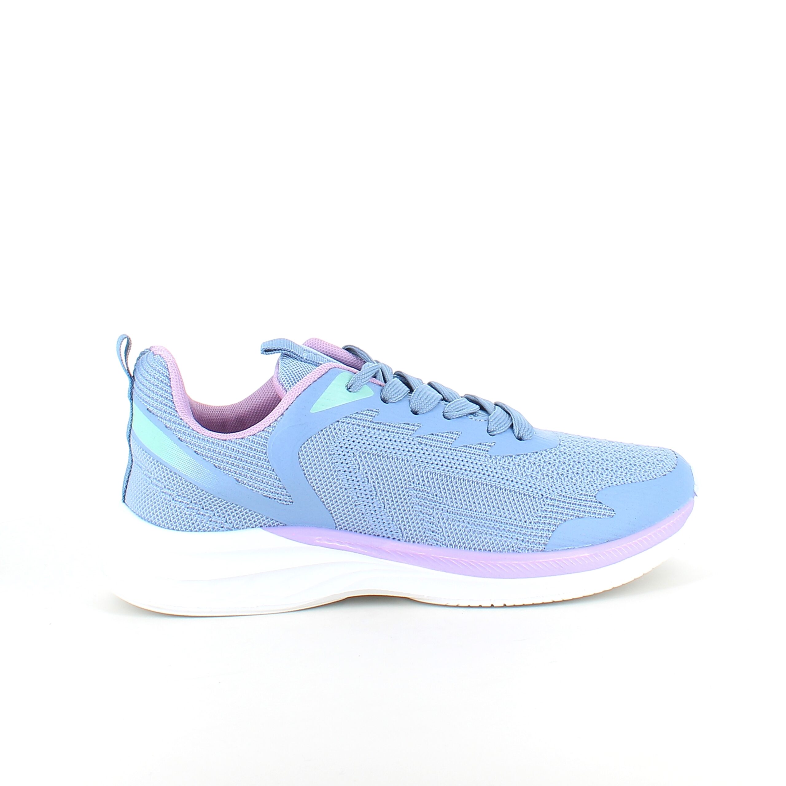 Lavendelblå, pustende sko med lett svangstøtte