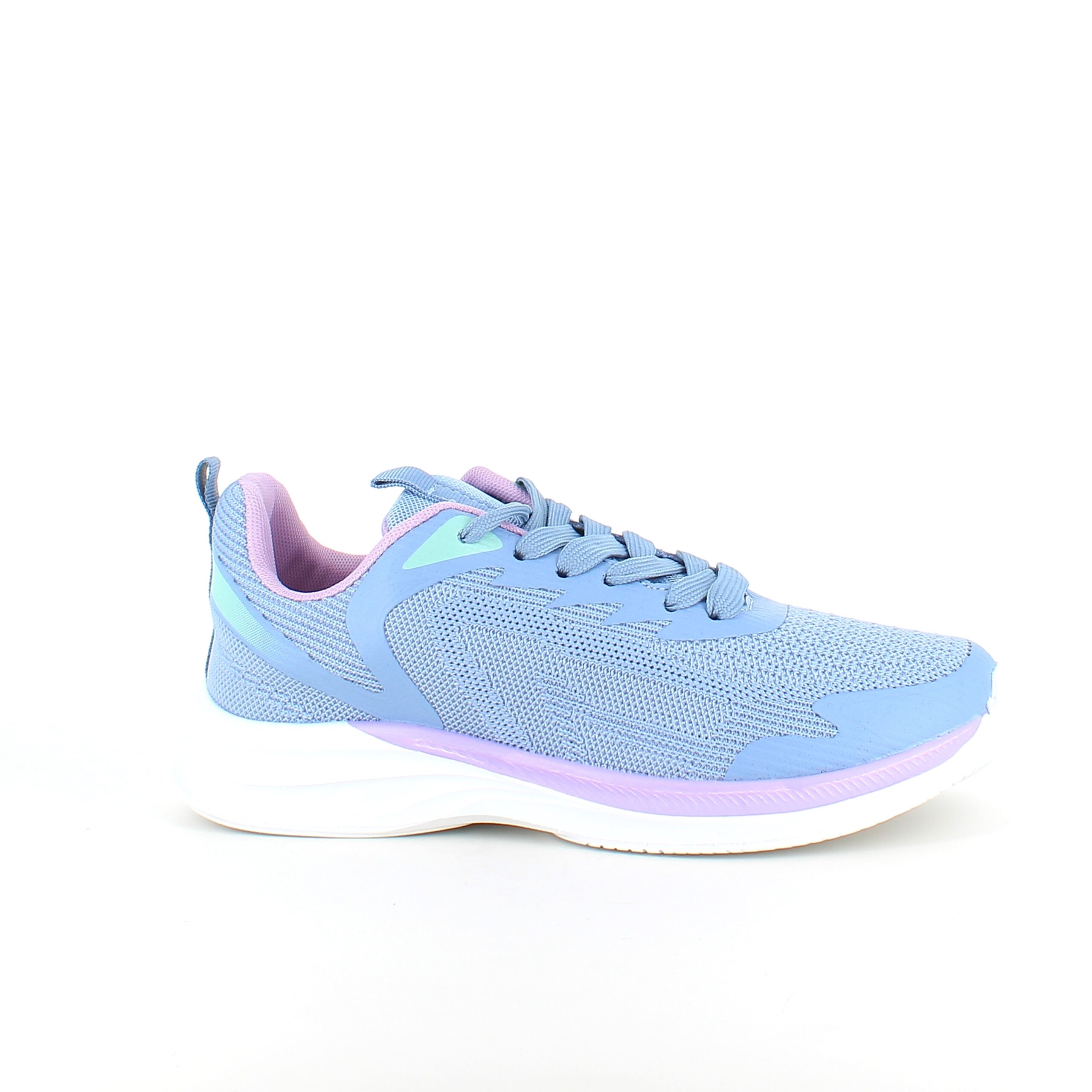 Lavendelblå, pustende sko med lett svangstøtte