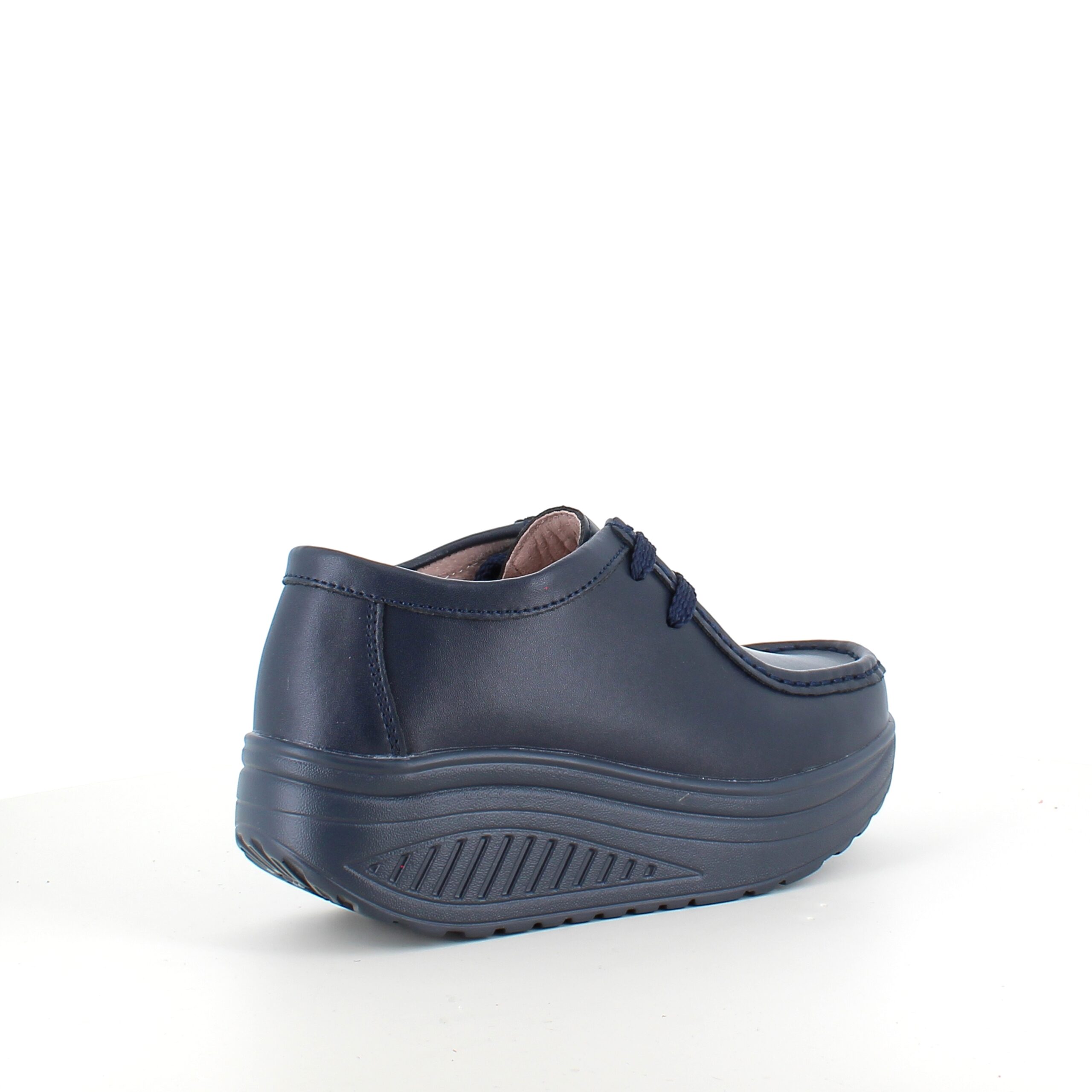 Marinefargede skinnsko med rullsko og svangstøtte