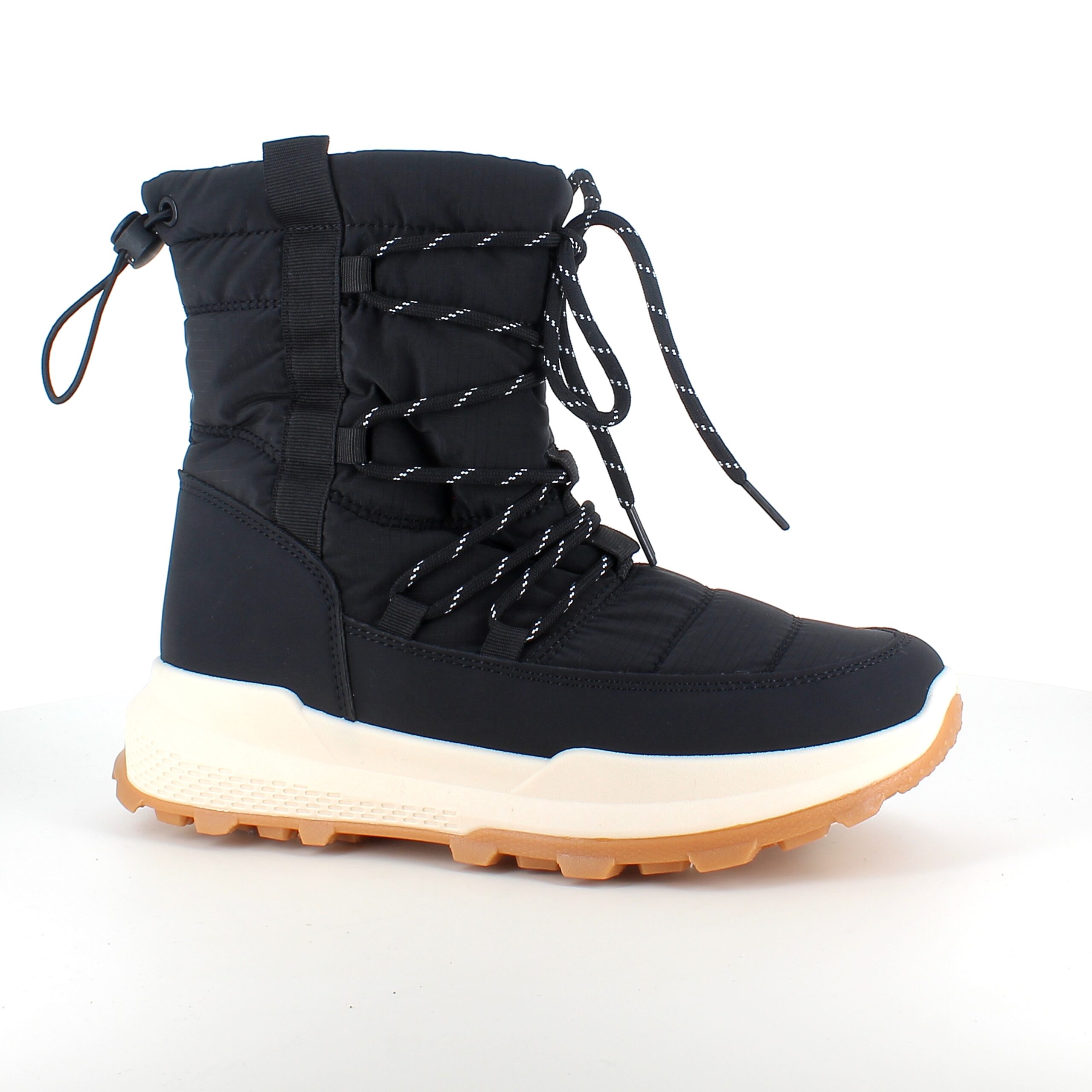 Svart vinterstøvel med deilig mykt fôr