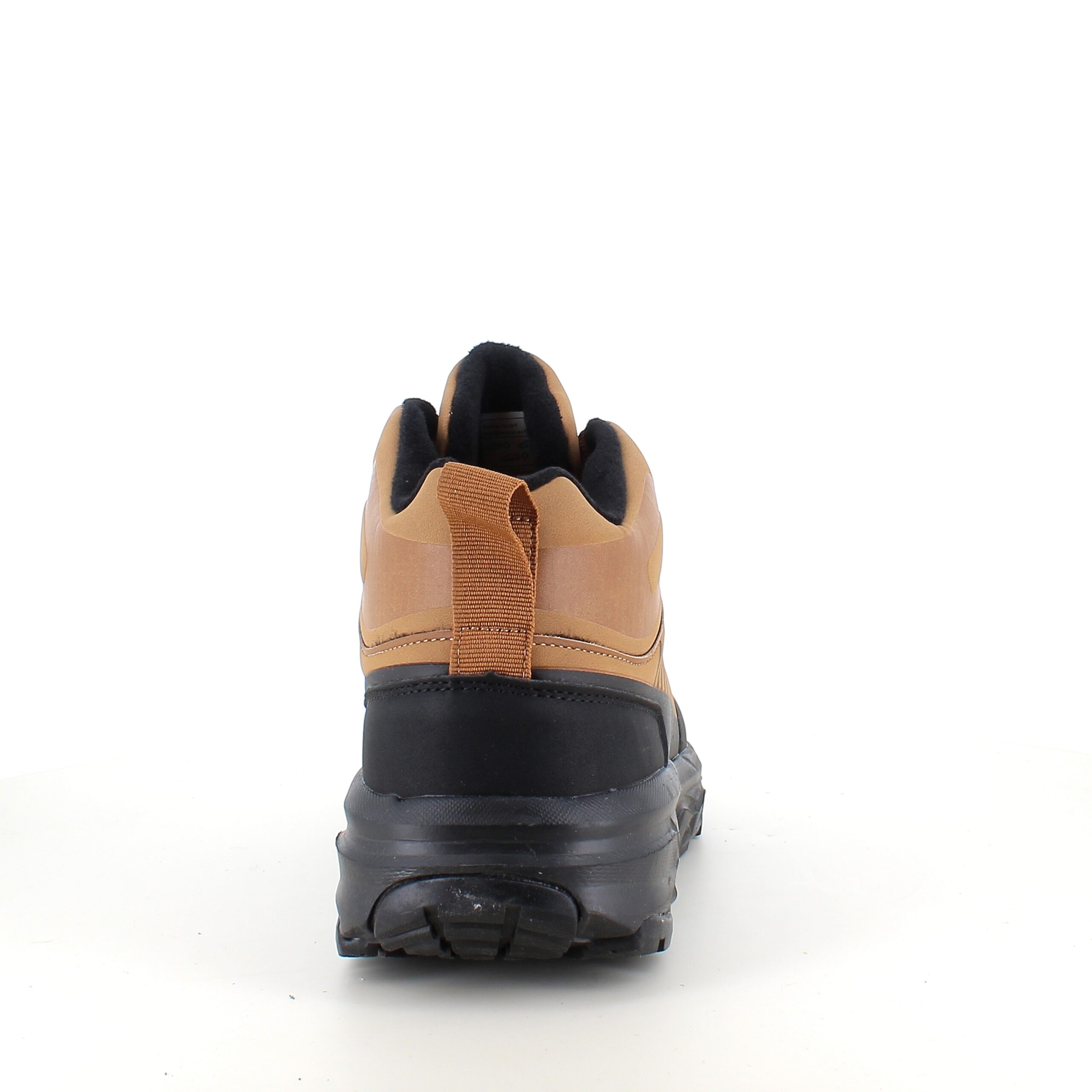 Herre ankelstøvel i lysebrun PU med snørebånd, lett fôr og støtdempende EVA-såle