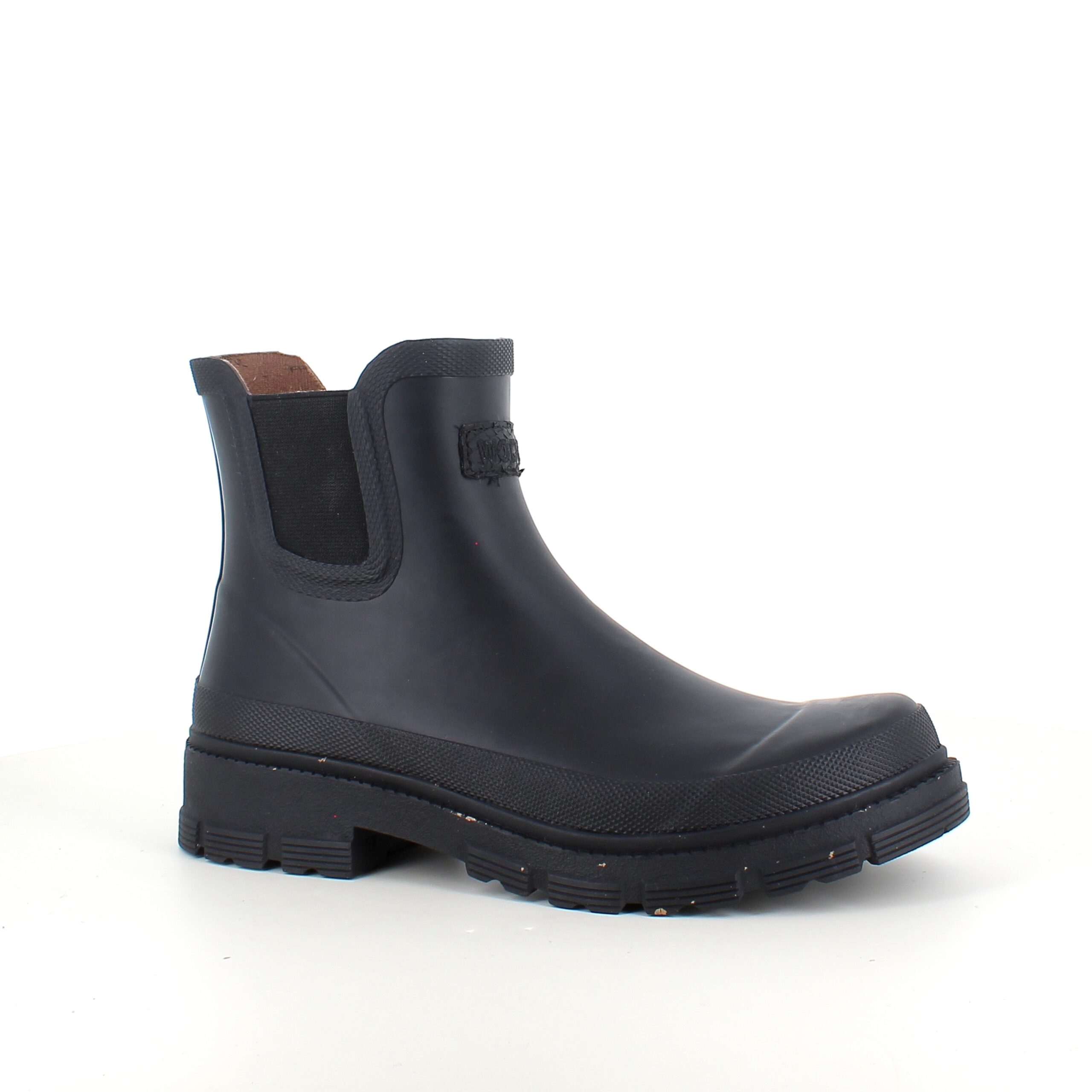 Klassisk svart Woden gummistøvel med kort skaft