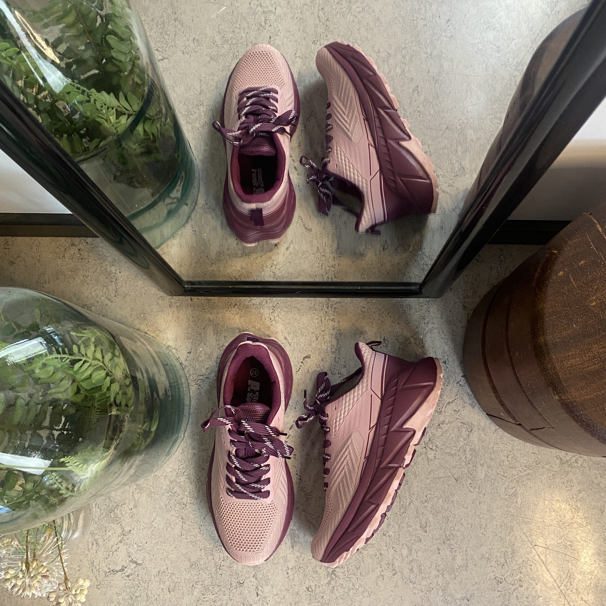 Rosa komfortsko med støtdempende såle