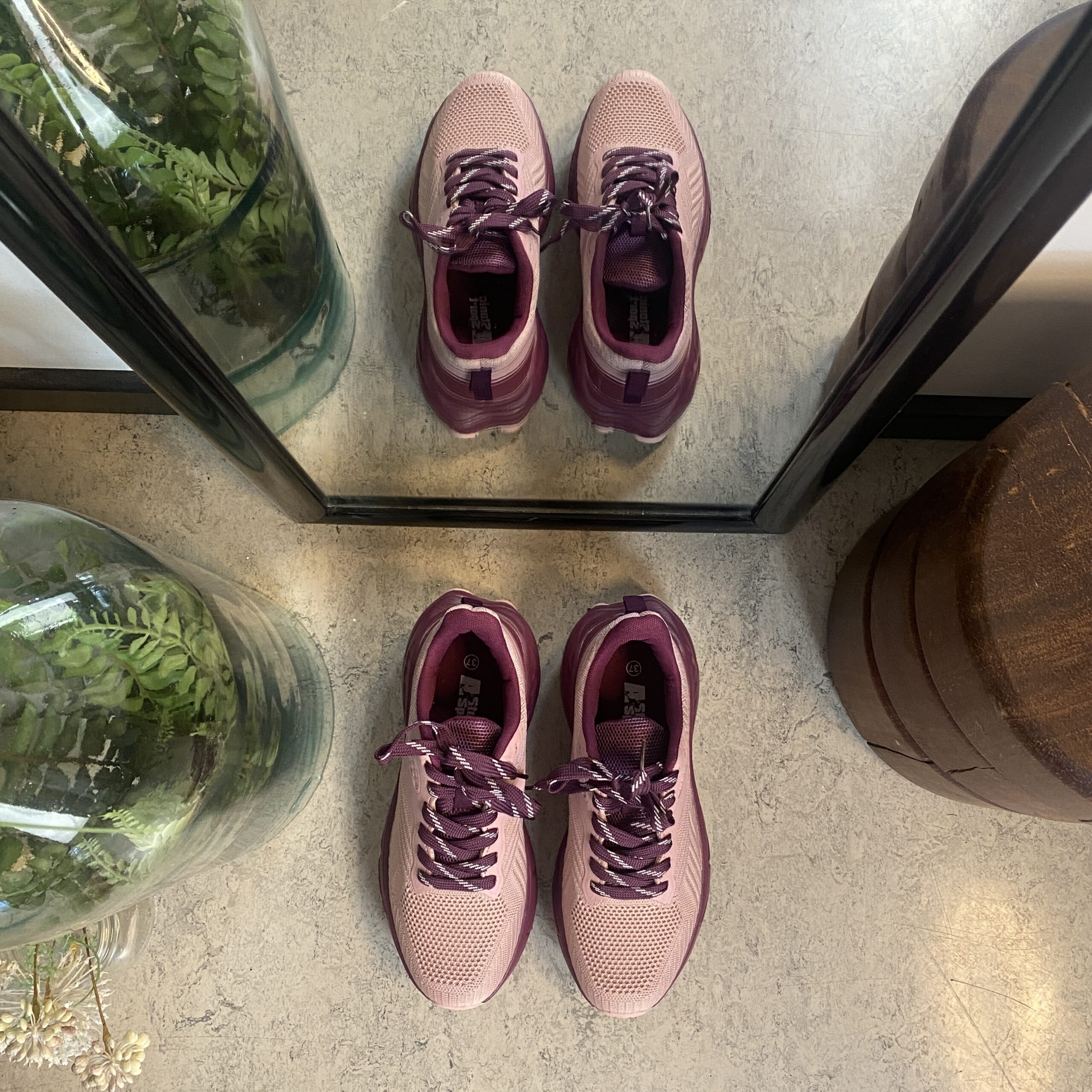 Rosa komfortsko med støtdempende såle