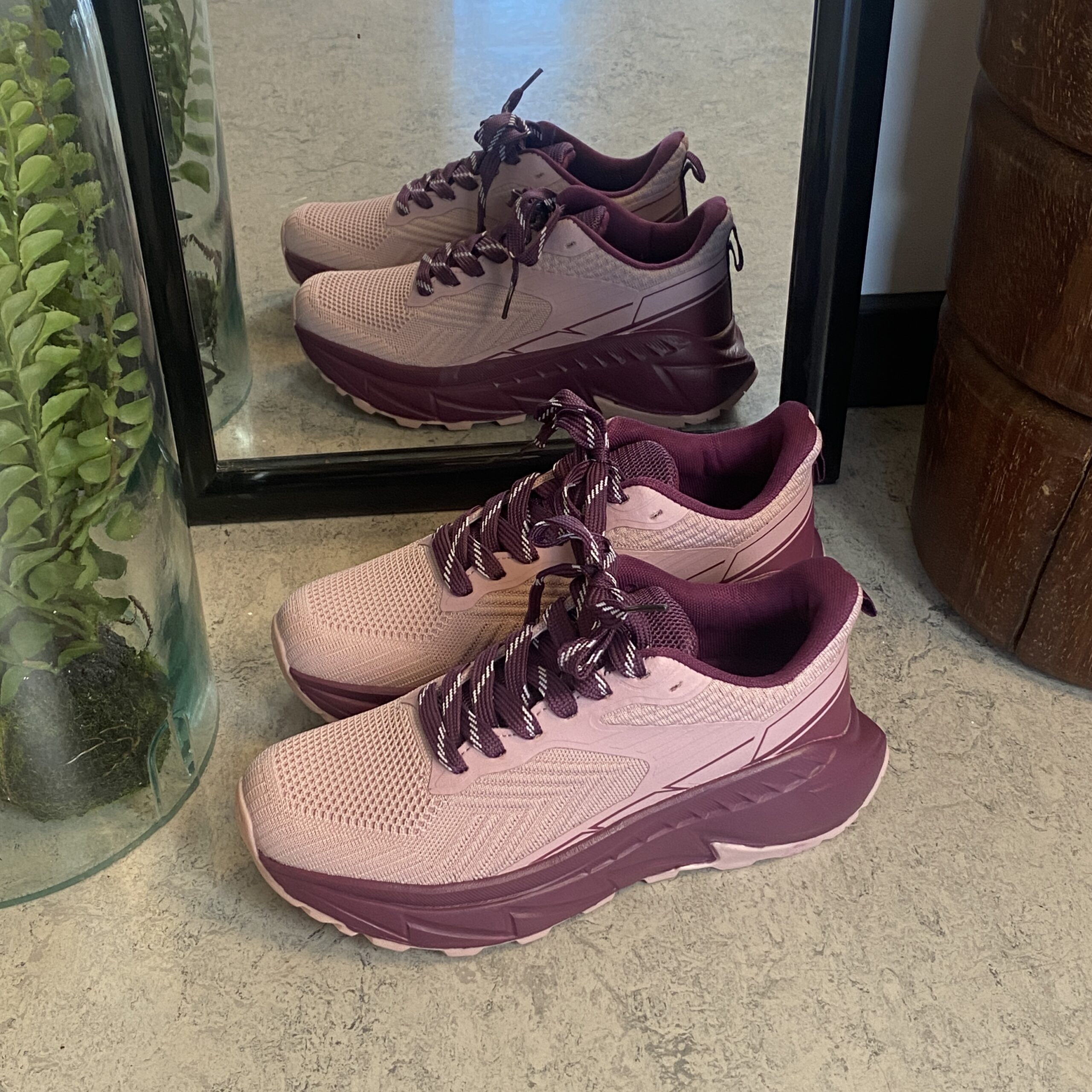 Rosa komfortsko med støtdempende såle