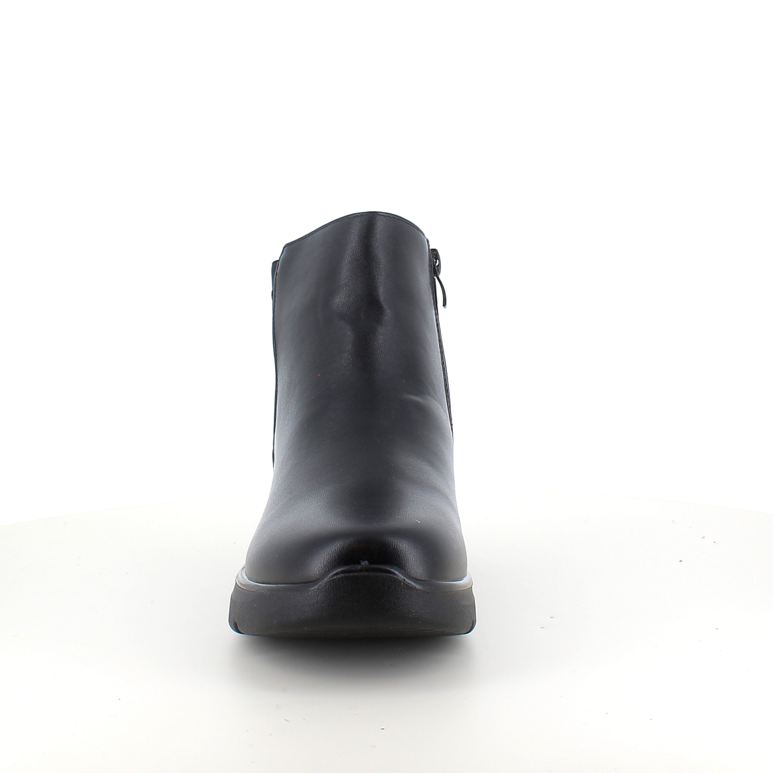 Svart støvel med glidelås