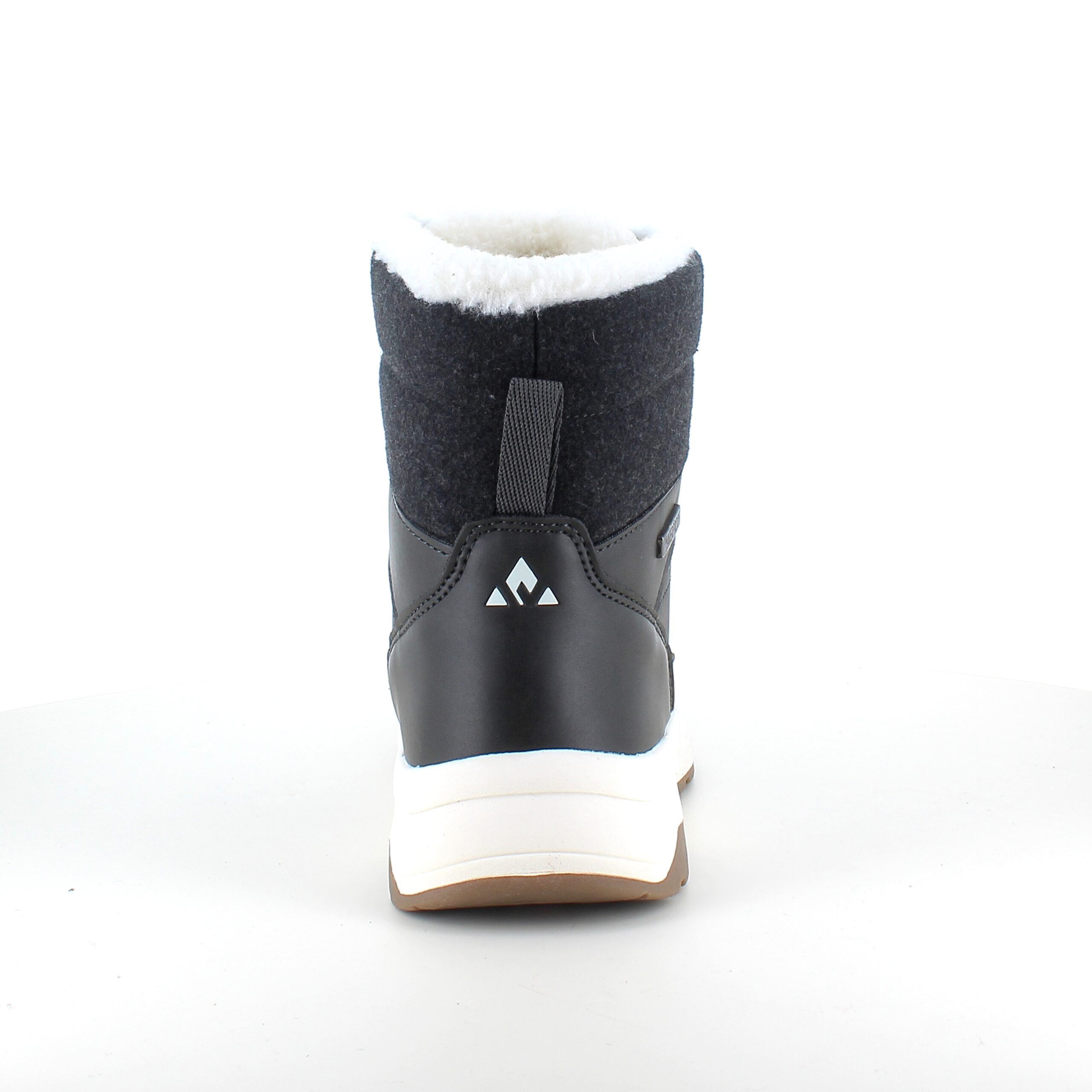 Vanntett, sort vinterstøvel med fleecefôr